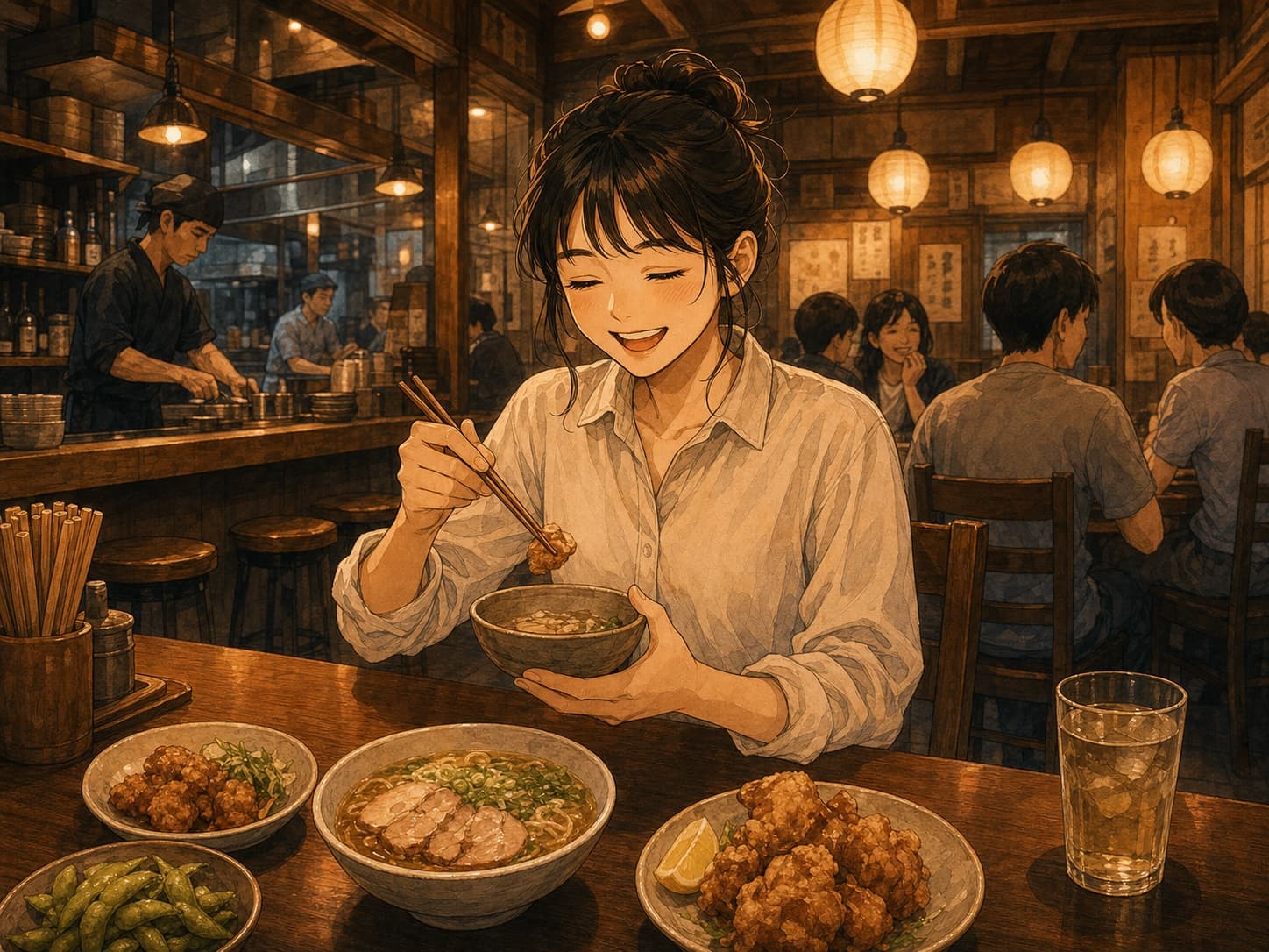 A traveler enjoying a meal at a local restaurant